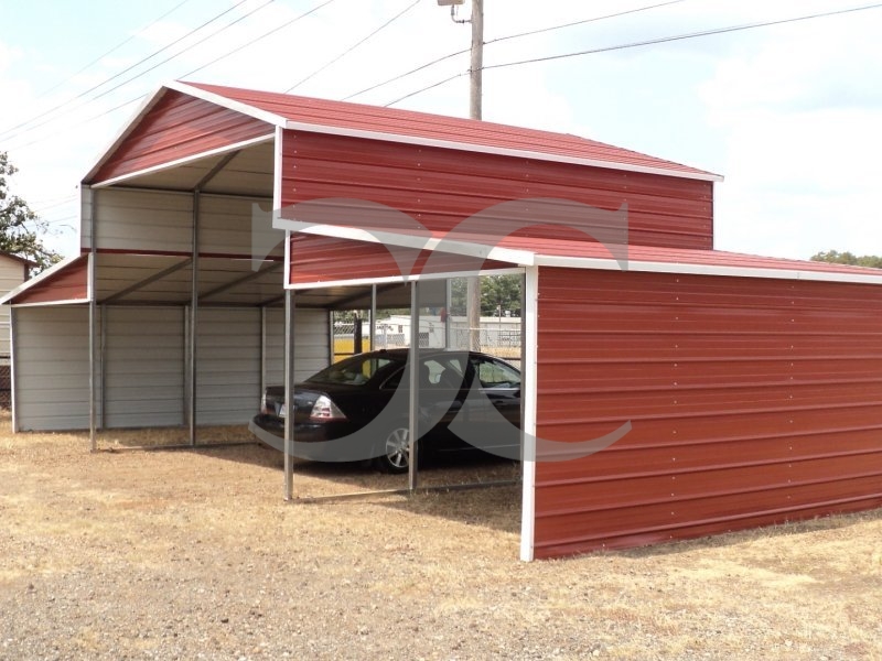Metal Barn | Boxed Eave Roof | 42W x 21L x 12H | Raised Center Metal Barn | Boxed Eave Roof | 42W x 21L x 12H | Raised Center